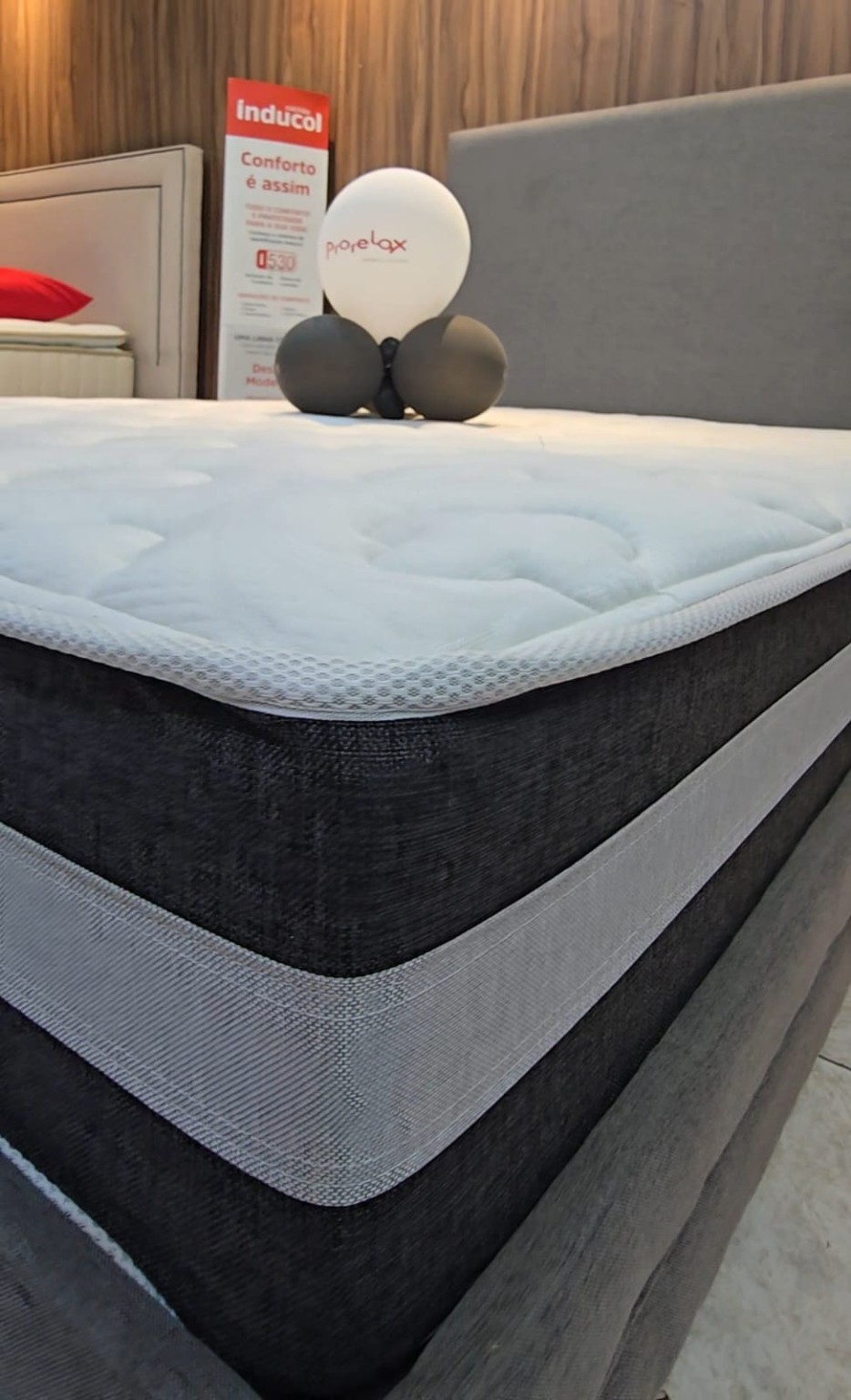 Detalhe de colchão disponível na Le Confort